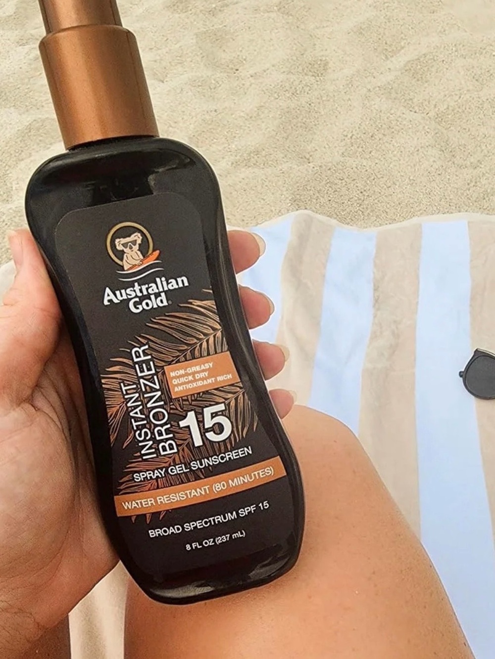 “Australian Gold” Instant Bronzer SPF 15